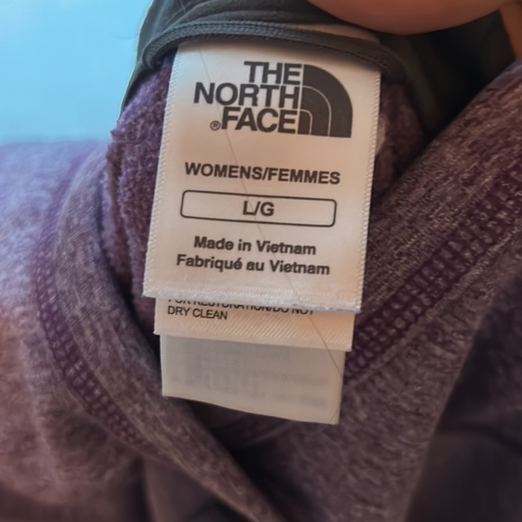Purple and gray women’s The North Face hooded sweatshirt - Picture 3 of 3